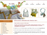 Frontpage screenshot for site: EL-TEK - Izrada suvenira, Oslikavanje svile, Šivanje po mjeri (http://el-tek-tkalcevic.hr)