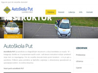 Frontpage screenshot for site: (http://www.autoskola-put.hr)