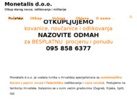 Frontpage screenshot for site: Monetalis d.o.o. - otkup i prodaja numizmatike (http://www.monetalis.hr/)