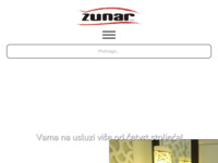 Frontpage screenshot for site: (http://www.zunar.hr)