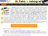 Frontpage screenshot for site: IB.TAHO (http://tahograf.inter-biz.hr)