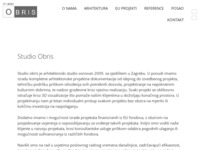 Frontpage screenshot for site: Studio obris d.o.o. (http://www.studio-obris.hr)