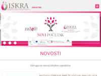 Frontpage screenshot for site: Udruga Iskra (http://udruga-iskra.hr/)