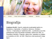 Frontpage screenshot for site: Snježana Kordić (http://from.hr/snjezana-kordic/)