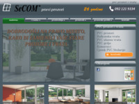 Frontpage screenshot for site: PVC stolarija SeCOM - PVC prozori i ulazna vrata (http://www.secom.hr)