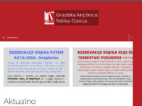 Frontpage screenshot for site: Gradska knjižnica Velika Gorica (http://www.knjiznica-vg.hr)