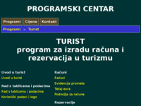 Frontpage screenshot for site: TURIST - program za vođenje poslovanja turističke agencije (http://www.programskicentar.net/turist.html)
