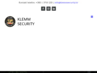 Frontpage screenshot for site: Klemm Security (http://klemmsecurity.hr)