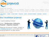 Frontpage screenshot for site: (http://www.abcprijevodi.hr)
