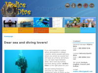 Frontpage screenshot for site: (http://www.vodice-dive.com)