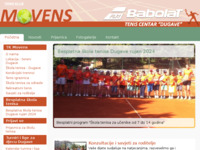 Frontpage screenshot for site: Tenis klub Movens (Tenis centar Dugave, Zagreb) (http://www.tk-movens.hr)