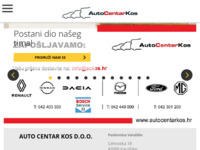 Frontpage screenshot for site: Autocentar Kos d.o.o. (http://www.autocentarkos.hr)