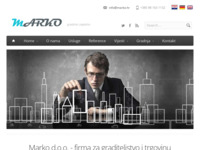 Slika naslovnice sjedišta: Marko d.o.o. - firma za graditeljstvo i trgovinu. (http://www.marko.hr/)