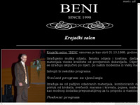 Frontpage screenshot for site: Krojački salon Beni (http://www.beni.hr)