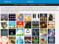 Frontpage screenshot for site: Igrice za sve ljubitelje malih igrica (http://igre-igrice.org)