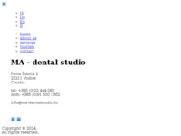 Frontpage screenshot for site: MA – dental studio (http://www.ma-dentalstudio.hr)