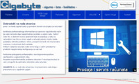 Frontpage screenshot for site: GigaByte - Prodaja i servis računala (http://www.gigabyte.hr)