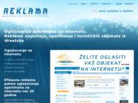 Frontpage screenshot for site: Reklama.hr - oglašavanje apartmana na internetu (http://reklama.hr)