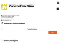Frontpage screenshot for site: Narodna knjižnica i čitaonica Vlado Gotovac Sisak (http://www.nkc-sisak.hr)