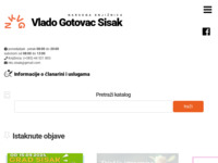 Frontpage screenshot for site: Narodna knjižnica i čitaonica Vlado Gotovac Sisak (http://www.nkc-sisak.hr)