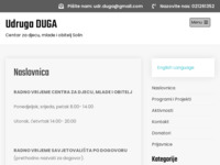 Frontpage screenshot for site: (http://www.udrugaduga.hr)