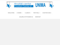 Frontpage screenshot for site: (http://www.unima.hr)