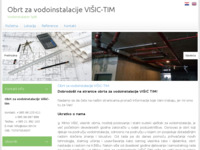 Frontpage screenshot for site: Obrt za vodoinstalacije - Višić-tim (http://www.visic-tim.hr)
