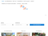 Frontpage screenshot for site: Smještaj u vili Dora u Orebiću (http://orebic-holiday.com/)