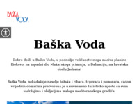 Frontpage screenshot for site: Turistička zajednica Baške Vode (http://www.baskavoda.hr/)