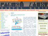 Frontpage screenshot for site: Osnovna škola Bartola Kašića Zagreb - Naslovnica (http://www.os-bartola-kasica-zg.skole.hr)