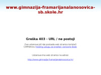 Frontpage screenshot for site: Klasična gimnazija fra Marijana Lanosovića s pravom javnosti - Naslovnica (http://www.gimnazija-framarijanalanosovica-sb.skole.hr/)