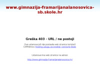 Frontpage screenshot for site: (http://www.gimnazija-framarijanalanosovica-sb.skole.hr/)