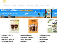 Frontpage screenshot for site: McDonald's Hrvatska (http://www.mcdonalds.hr/)