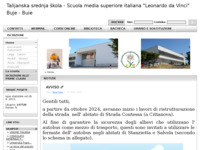 Frontpage screenshot for site: Talijanska srednja škola - Scuola media superiore italiana (http://ss-leonardodavinci-buje.skole.hr/)