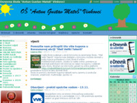 Frontpage screenshot for site: (http://www.os-agmatos-vk.skole.hr/)