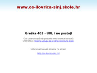 Frontpage screenshot for site: (http://os-ilovrica-sinj.skole.hr/)