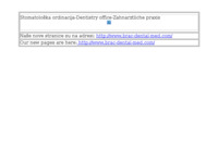 Frontpage screenshot for site: (http://www.otok-brac.info/brac-dental-med/index.htm)