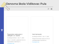 Frontpage screenshot for site: (http://os-vidikovac-pu.skole.hr)