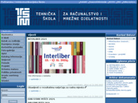 Frontpage screenshot for site: (http://www.ss-pts-zg.skole.hr)