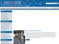 Frontpage screenshot for site: (http://www.adrialift.hr)