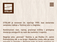 Frontpage screenshot for site: Stolar - opremanje interijera, proizvodnja drvenog namještaja (http://www.stolar.hr)