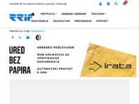 Frontpage screenshot for site: (http://www.rrif.hr)