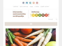Frontpage screenshot for site: Definicija hrane - internetska nutricionistička encikopedija (http://www.definicijahrane.hr)