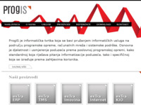 Frontpage screenshot for site: Progis d.o.o., poslovno informatički sustavi (http://www.progis.hr)