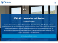 Frontpage screenshot for site: GEALAN prozorski sustavi (http://www.gealan.hr)