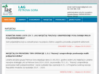 Frontpage screenshot for site: LAG Petrova Gora (http://www.lag-petrova-gora.hr)