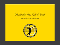 Frontpage screenshot for site: Odbojkaški klub Quirin, Sisak (http://okquirinsisak.hr)