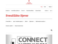 Frontpage screenshot for site: Sveučilište Sjever (http://www.unin.hr)