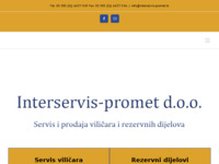 Frontpage screenshot for site: (http://www.interservis-promet.hr/)