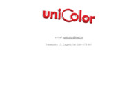 Frontpage screenshot for site: (http://www.unicolor.hr)